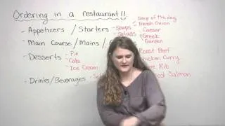 Speaking English - How to order in a restaurant