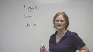 English Vocabulary - Look / See / Watch