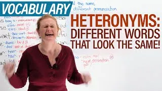 English Heteronyms: Different words that look the same!