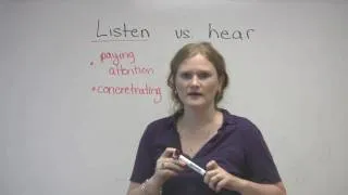 English Vocabulary - Listen & Hear - What's the difference?