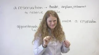 English Vocabulary - Appointments & Reservations