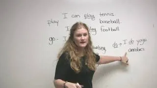 English Vocabulary - How to use PLAY, GO, DO for sports
