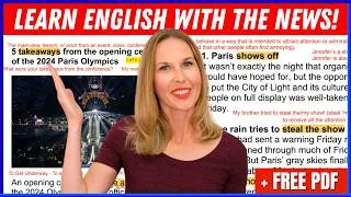 2024 Paris Olympics 🥇 Learn English With The News