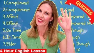 4 HOUR ENGLISH LESSON - ADVANCED ENGLISH VOCABULARY (Confusing English Words)