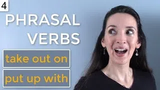 Jennifer's NEW Phrasal Verb Challenge 😠 Lesson 4: take out on, put up with