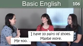 Lesson 106 👩‍🏫 Basic English with Jennifer - Me too./Me neither.