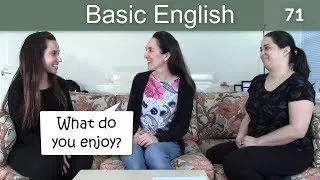 Lesson 71 👩‍🏫 Basic English with Jennifer 💙 Verbs: LIKE, ENJOY, LOVE