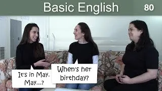Lesson 80 👩‍🏫Basic English with Jennifer🎂 Birthdays & Using IN and ON