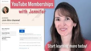 YouTube Membership Levels with JenniferESL 👩‍🏫 Join today!