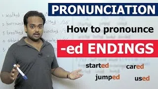 How to PRONOUNCE -ed ENDINGS - Basic English Pronunciation Lesson