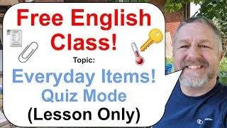 Let's Learn English! Topic: Everyday Items Quiz Mode! 🔑🌡️🧾 (Lesson Only)
