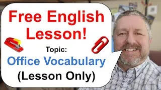 English Office and Job Vocabulary! Let's Learn English! 🏢💻 A Free English Class!