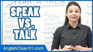 SPEAK vs TALK - What’s the Difference? Learn English Grammar