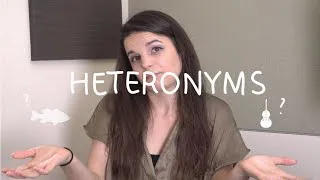 Weekly English Words with Alisha - Heteronyms