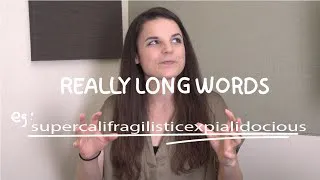 Weekly English Words with Alisha - Really Long Words