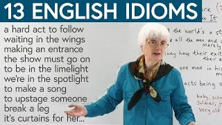 Learn 13 English IDIOMS from the theatre