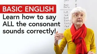 English for Beginners: Learn all the CONSONANT SOUNDS