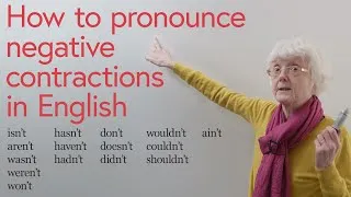 Basic English: How to pronounce negative contractions