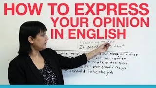 How to express your opinion in English