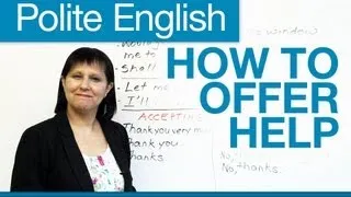 Polite English: How to offer help