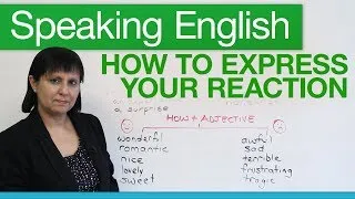 Speaking English: How to express your reaction