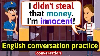 Practice English Conversation (At the police station) Improve English Speaking Skills