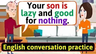 Shadowing English Conversation Practice (Father and son) Improve English Speaking Skills