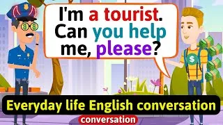 English Conversation Practice (Tourist asking for directions) Improve English Speaking Skills