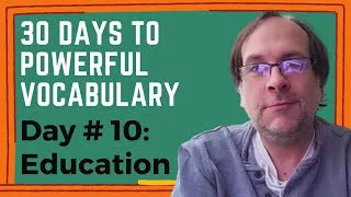 Learn English About Education l Education Vocabulary in English