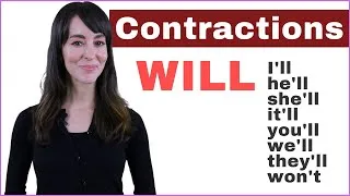 Learn Contractions | Future Tense WILL