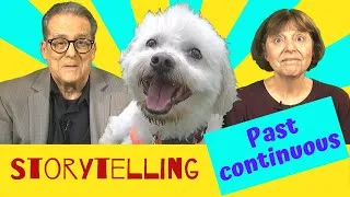 English storytelling, the past continuous and puppies!
