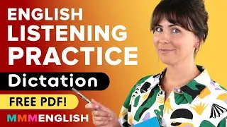 English Listening Practice | Story + Dictation